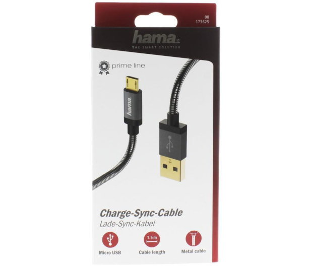Hama KABEL USB-microUSB 1.5M HAMA METAL czarny # - 1442564 - zdjęcie 5